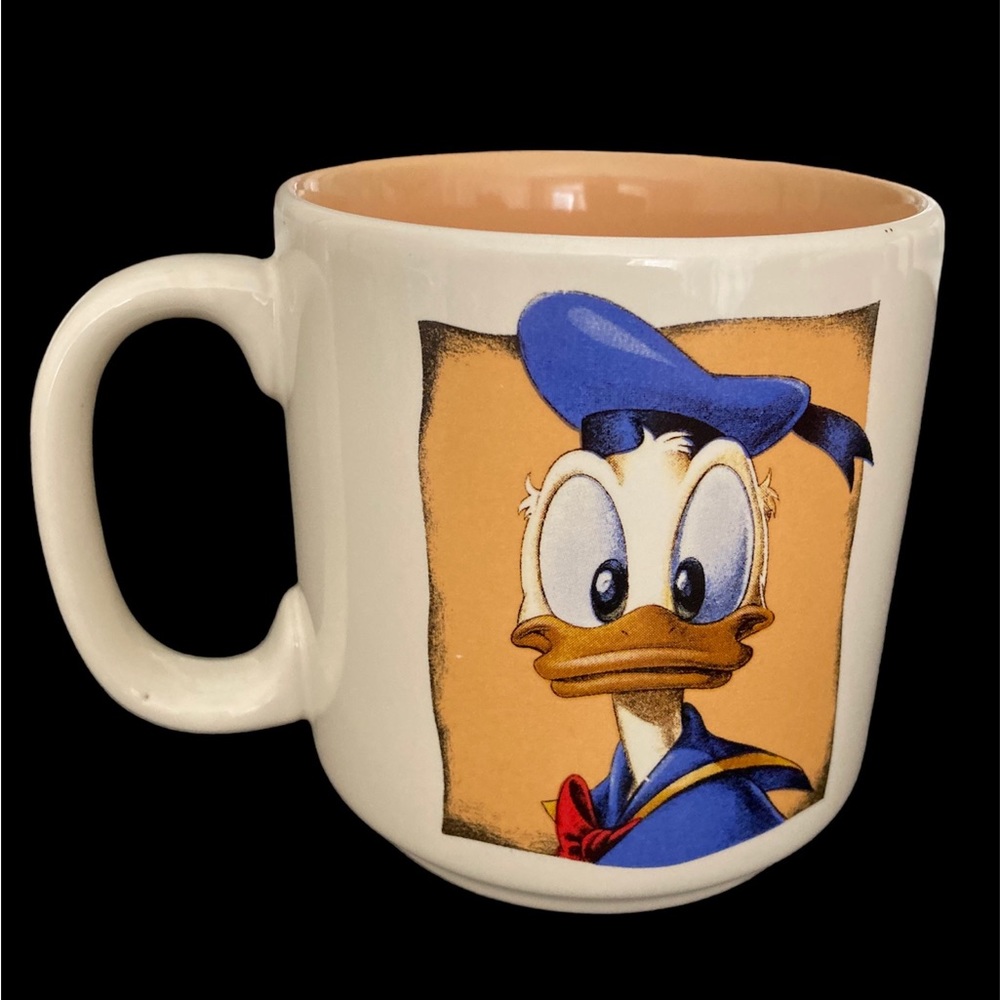 Vintage 1990s Disney Donald Duck Double Sided Mug Cup Ceramic
